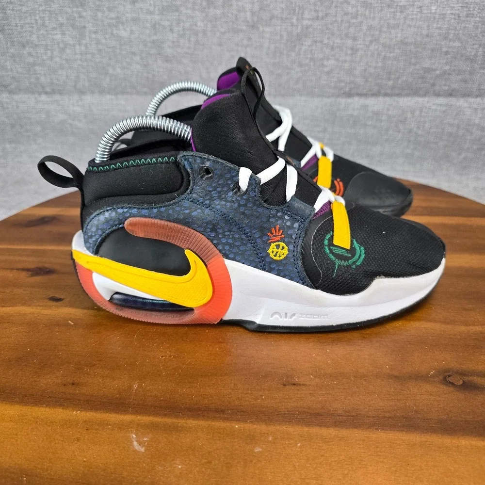Nike Air Zoom Crossover 2 Kids Basketball Shoes Black Gold FQ7370-001 Size 5Y